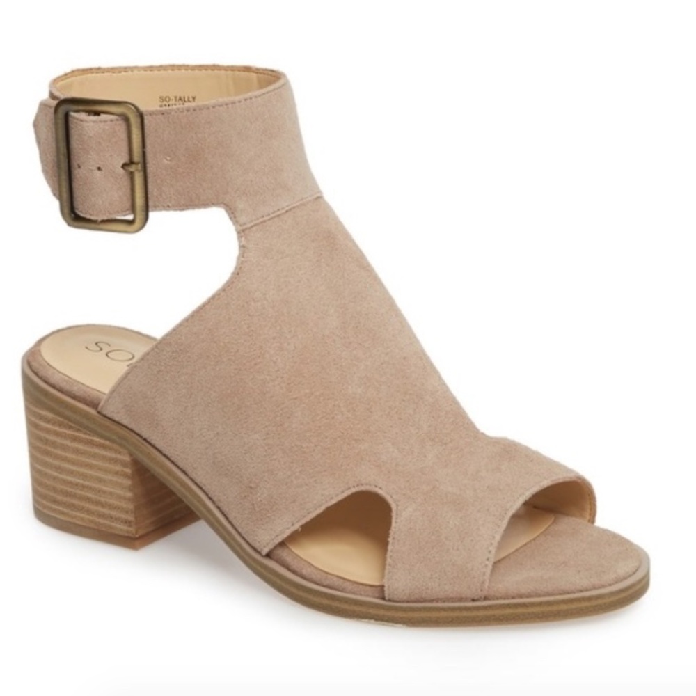 SOLE SOCIETY TALLY ANKLE BUCKLE SANDALS NIB